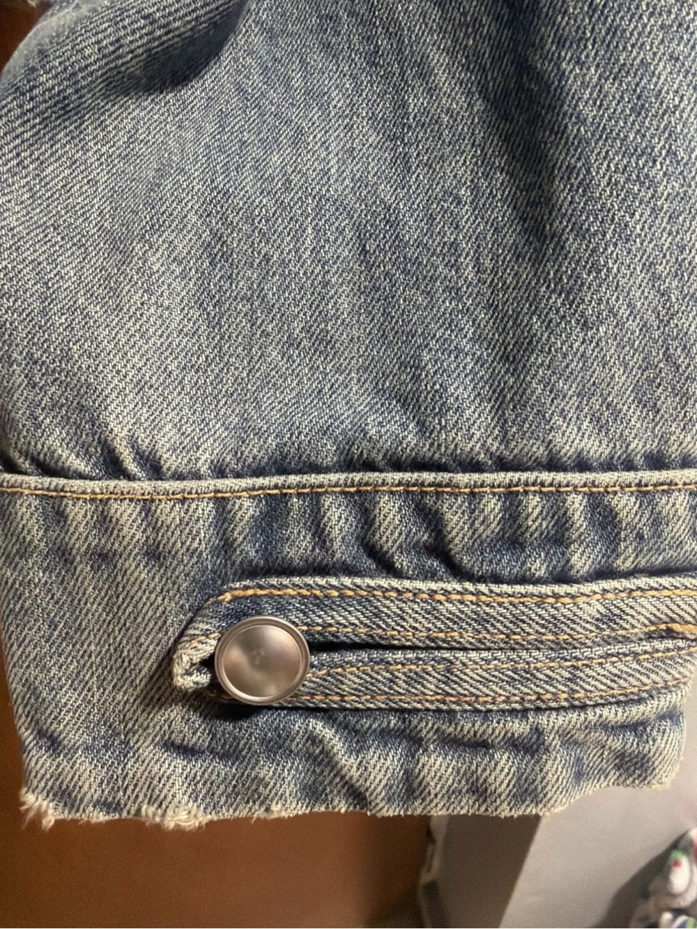 Zara Light Blue Military-Inspired Denim Jacket size XL - Picture 5 of 6